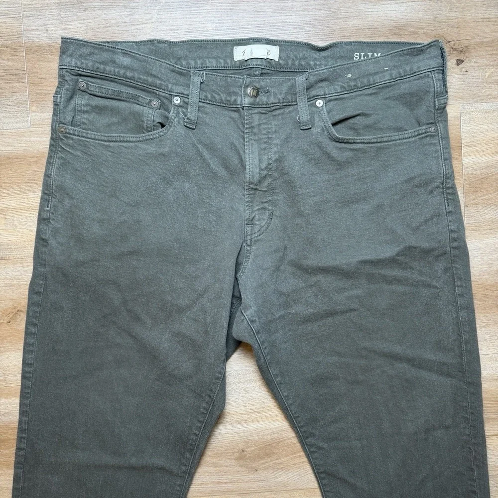 Madewell‎ Jeans Men 40x32 *LOT OF 2* Green Black Athletic Slim Fit Stretch Denim